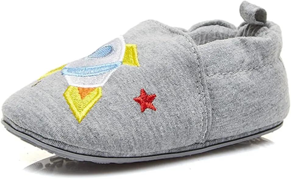 COSANKIM Infant Baby Boys Girls Slipper Soft Sole Non Skid Sneaker Moccasins Toddler First Walker Cirb House Shoes