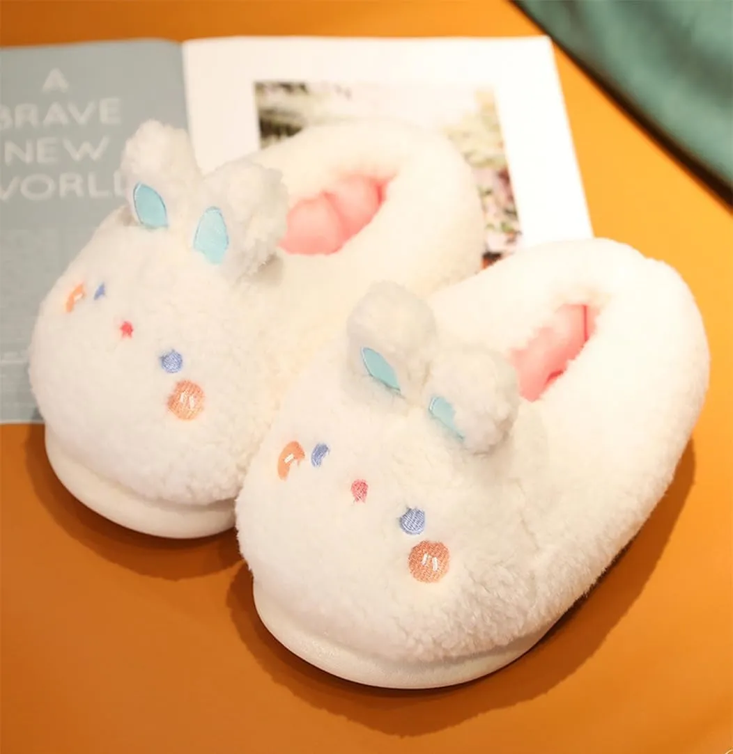 Cozy Novelty Cute Animal Home Slippers for Women Fluffy Memory Foam House Slippers Warm Non-slip Bedroom Shoes Indoor Outdoor