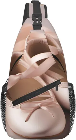 Cross Chest Bag Diagonally for Men and Women - Lightweight and Durable with High Storage Capacity Ballet shoes Printing, Black, One Size