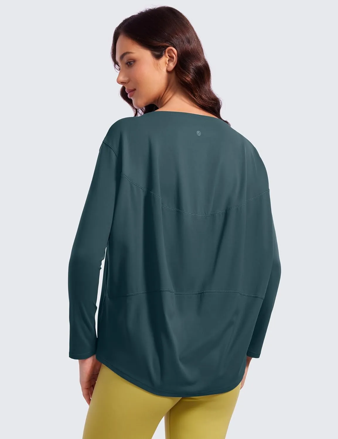 CRZ YOGA Butterluxe-Light Long Sleeve Workout Tops for Women Loose Fit Athletic Yoga Shirts Casual Relaxed Fall Shirt