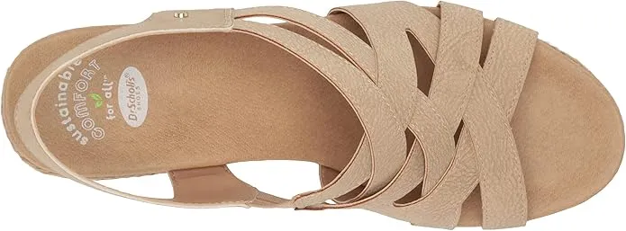 Cuban Sandals Toe Wedges Sand Everlasting Personalized Secure payments Smooth Dr. Scholl's Open Slingback