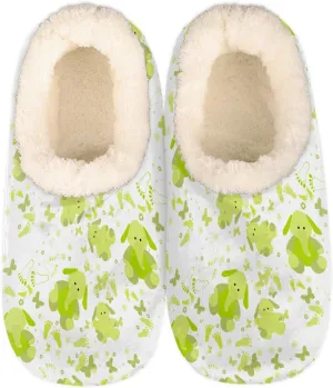 Cute Elephant Footprint Slippers for Women Slipper Socks Soft Fuzzy House Slippers Shoes for Indoor Bedroom, Winter Cozy Christmas Gifts, Cute Animal
