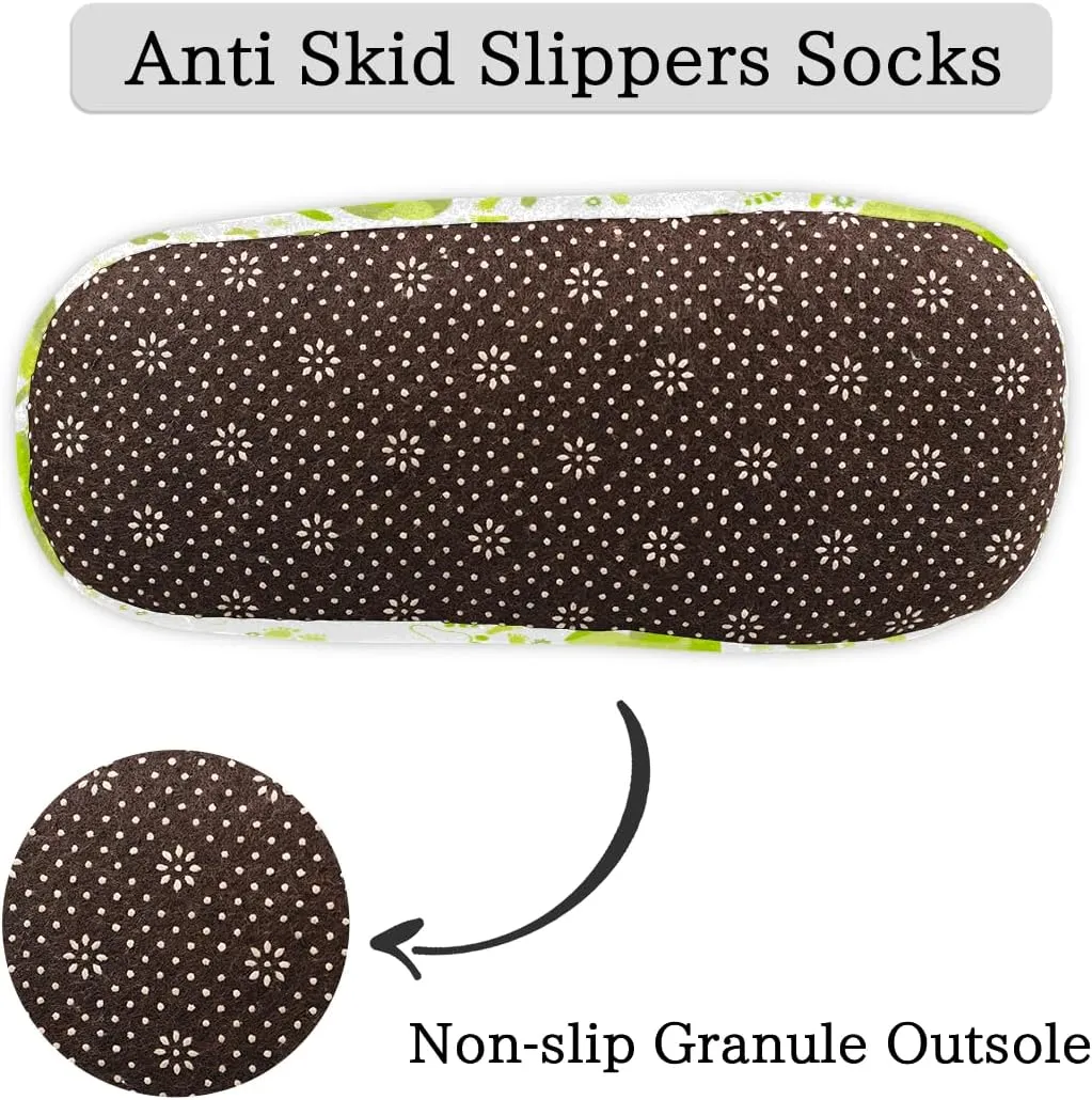 Cute Elephant Footprint Slippers for Women Slipper Socks Soft Fuzzy House Slippers Shoes for Indoor Bedroom, Winter Cozy Christmas Gifts, Cute Animal
