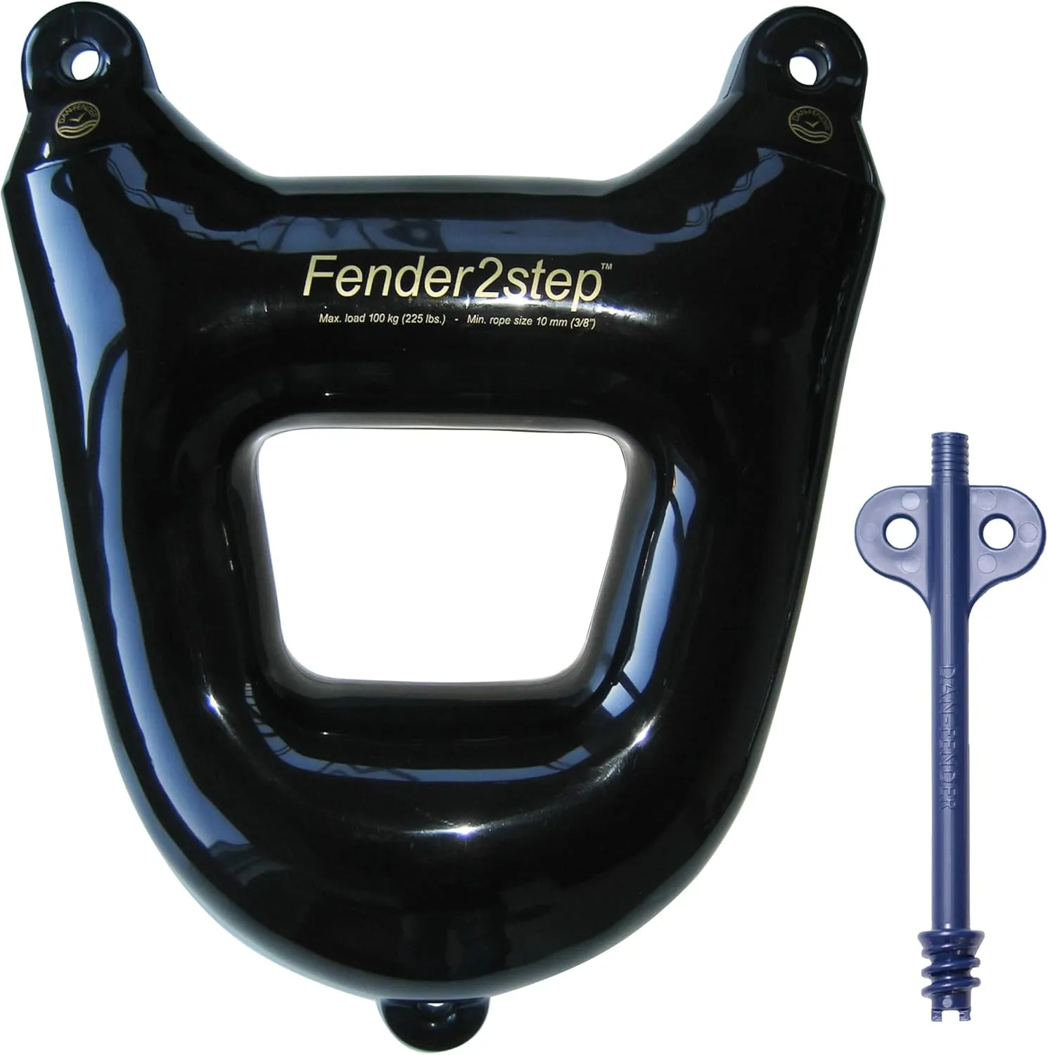 Dan Fender Fender2Step - Multi-Purpose Boarding Step and Boat Fender – Easy Access Bumper & Stepping Ladder with Foot Hole - Yacht, Pontoon & Boat Accessories for Docking