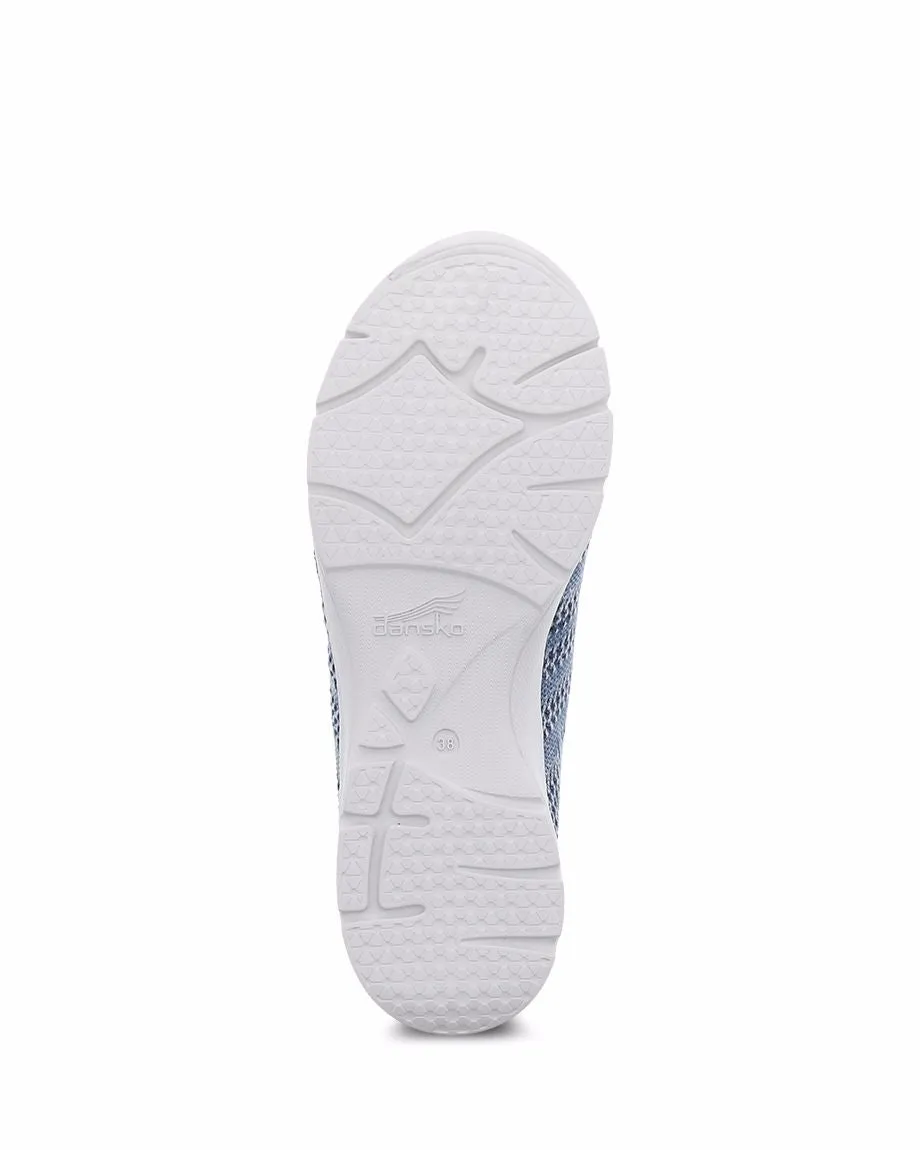Dansko Denim Adrianne Washed Knit Comfort Casual Lace-Up Sneaker 4455-721872