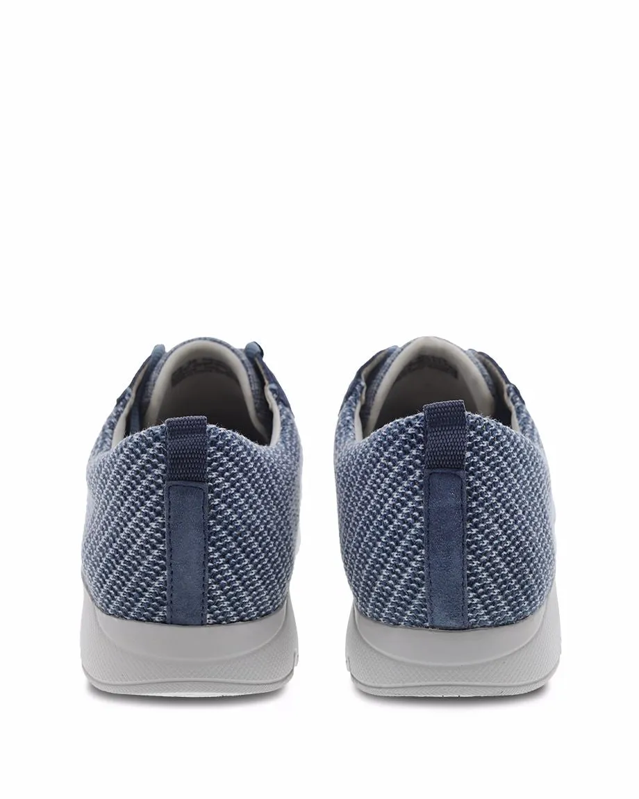 Dansko Denim Adrianne Washed Knit Comfort Casual Lace-Up Sneaker 4455-721872