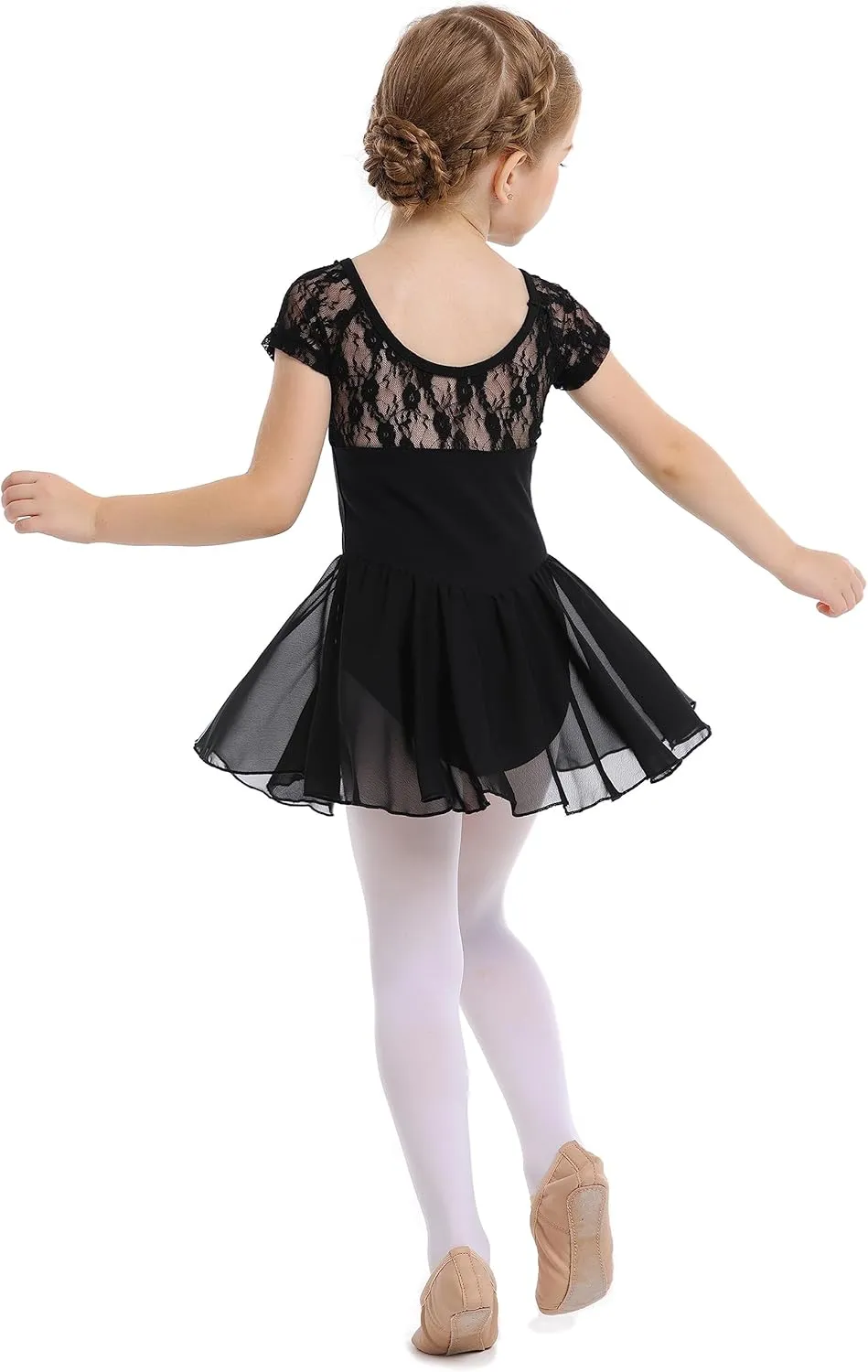 danswan Long Sleeve Ballet Skirted Leotards Dance Dresses Tutu Outfit for Ballerina Toddler Girls