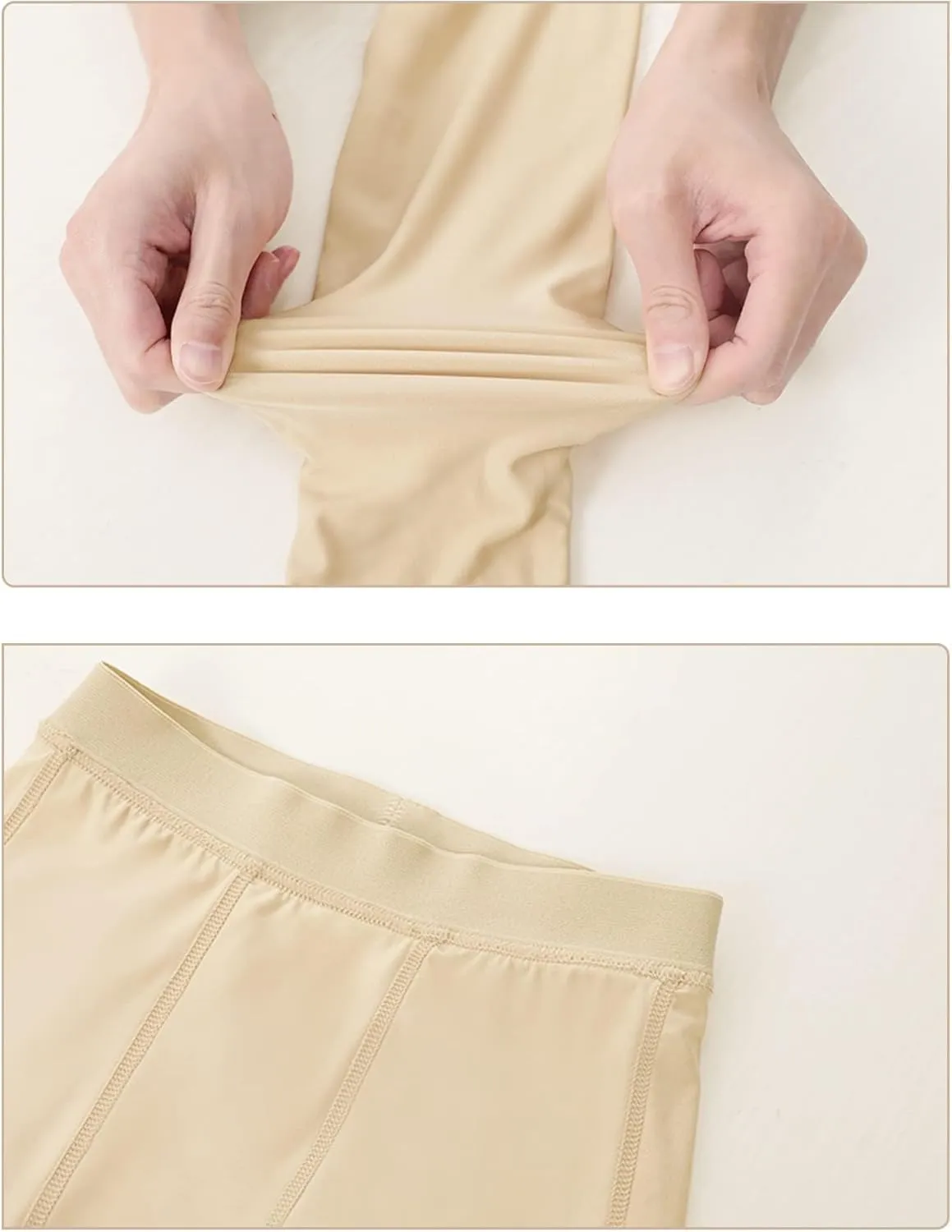 Daydance Nude Kids Girls Base Layers Set Tan Active Undergarments for Dance, Ballet, Gymnastics, Performance in Winter