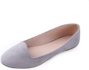 Dcfodk Women's Classic Ballet Flats Casual Comfort Soft Silp On Flat Shoes,Round Toe Dress Shoe, Shoes for Women Wide Width,Navy Blue,Grey, Tan,Ladies Shoes Leather