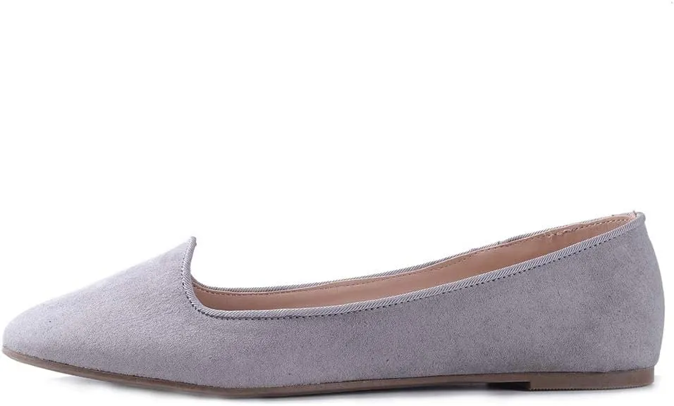 Dcfodk Women's Classic Ballet Flats Casual Comfort Soft Silp On Flat Shoes,Round Toe Dress Shoe, Shoes for Women Wide Width,Navy Blue,Grey, Tan,Ladies Shoes Leather