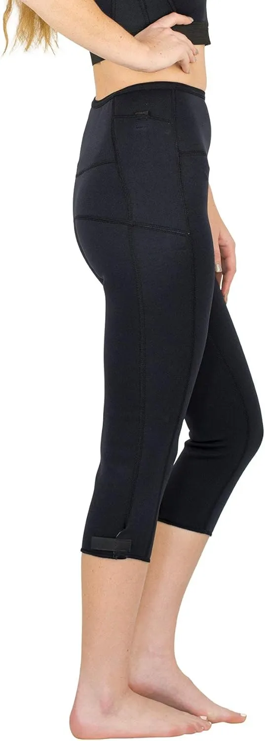 Delfin Spa Women's Heat Maximizing Neoprene Workout Capris