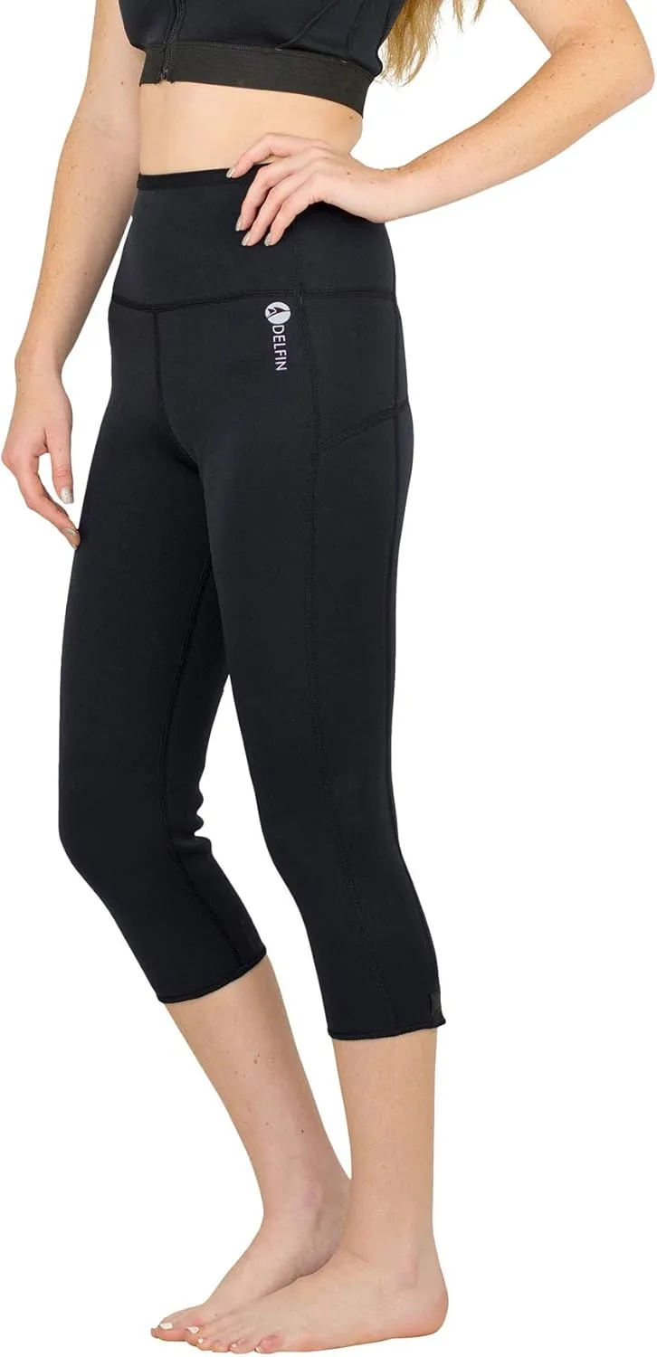 Delfin Spa Women's Heat Maximizing Neoprene Workout Capris