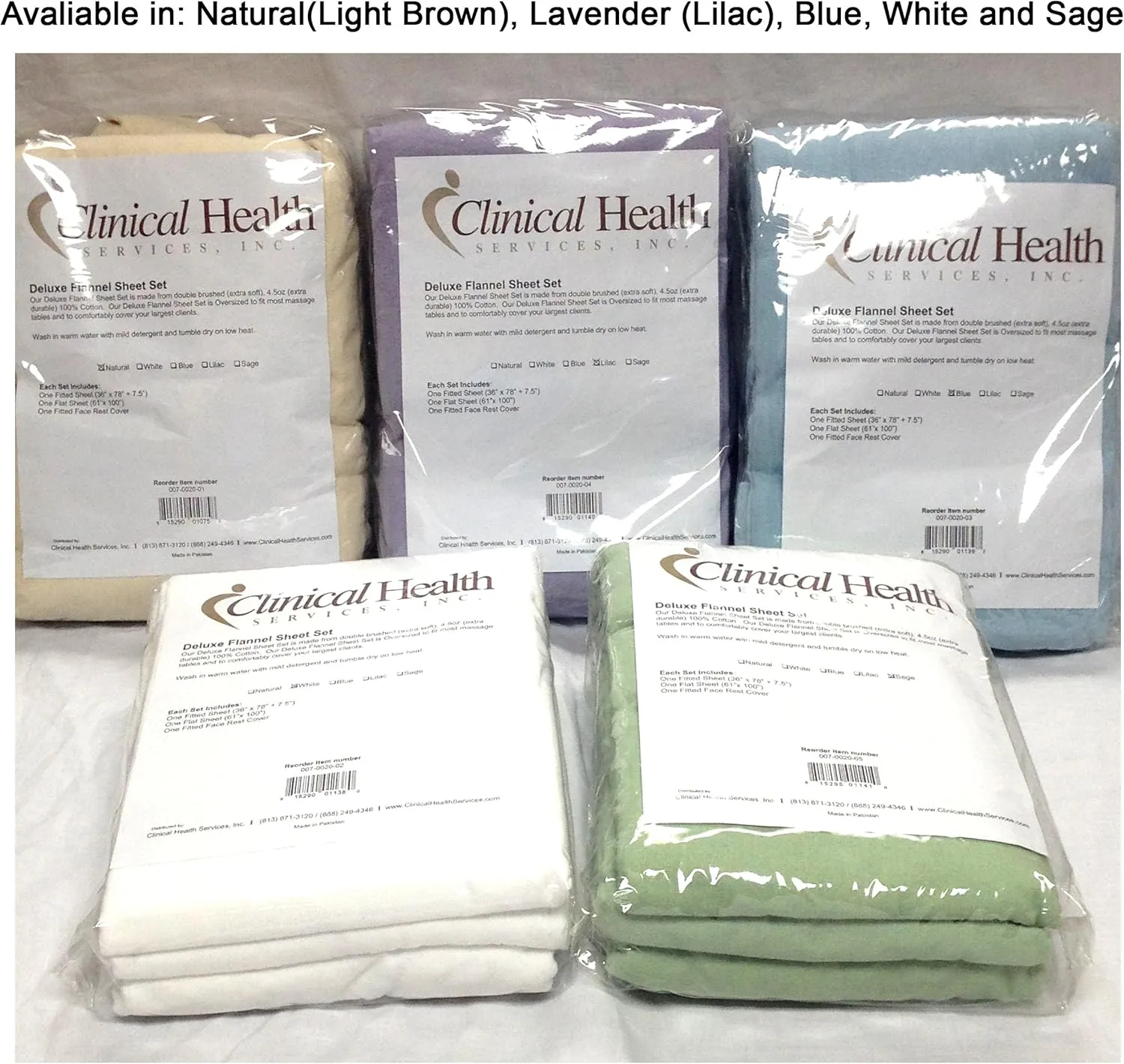 Deluxe Flannel Massage Sheet Set (Lavender (Lilac))