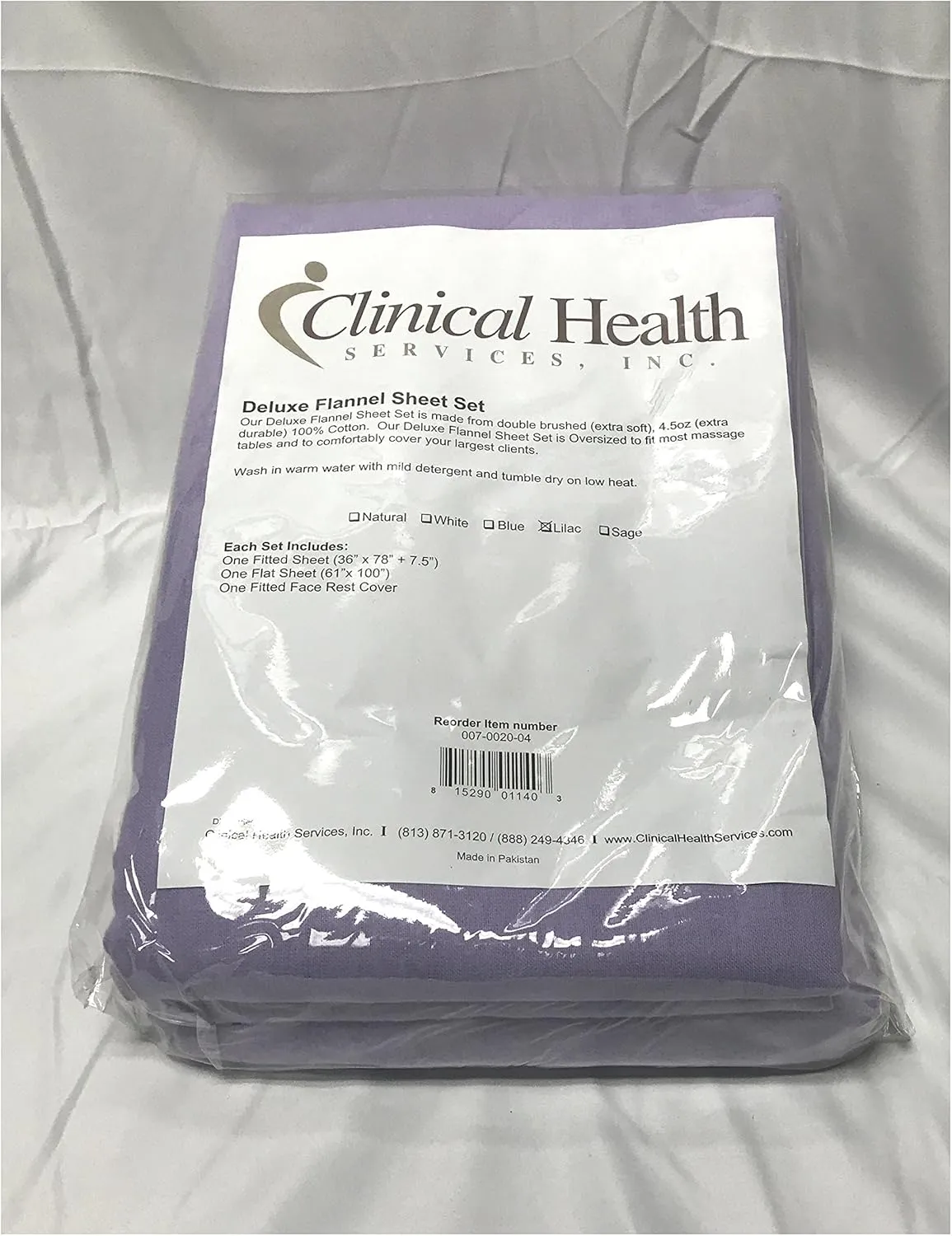 Deluxe Flannel Massage Sheet Set (Lavender (Lilac))