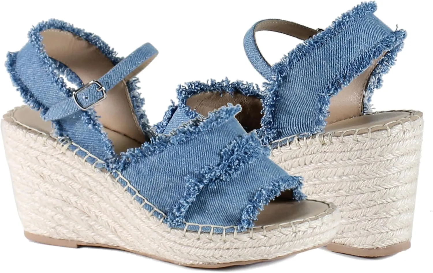 Diba True Womens Grants Ville Espadrille Casual Sandals Casual High Heel 3" & Up - Blue