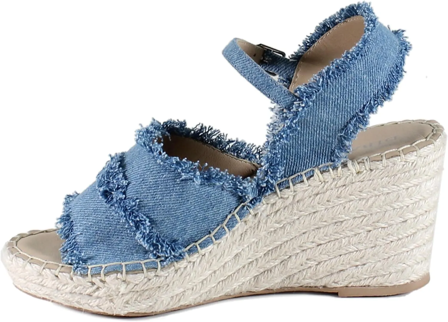 Diba True Womens Grants Ville Espadrille Casual Sandals Casual High Heel 3" & Up - Blue