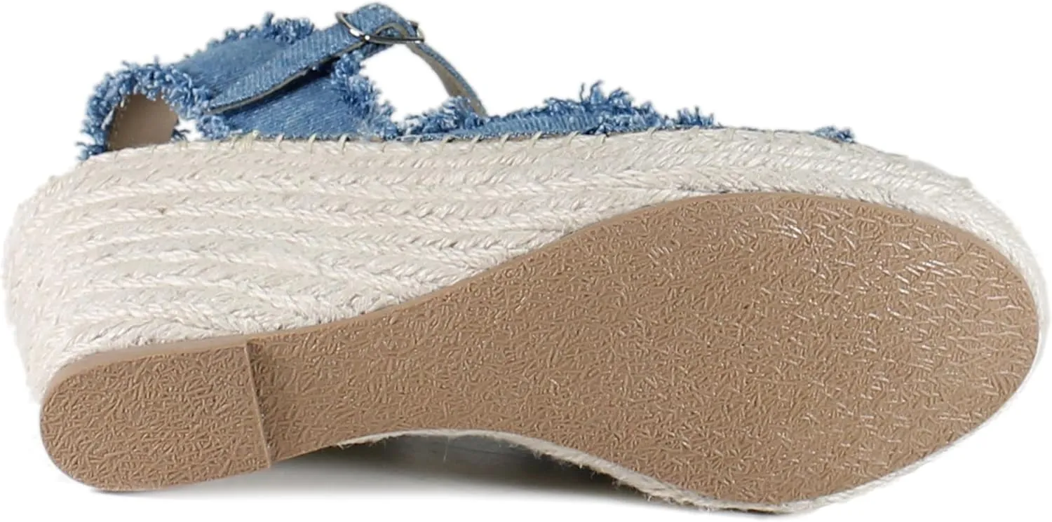 Diba True Womens Grants Ville Espadrille Casual Sandals Casual High Heel 3" & Up - Blue