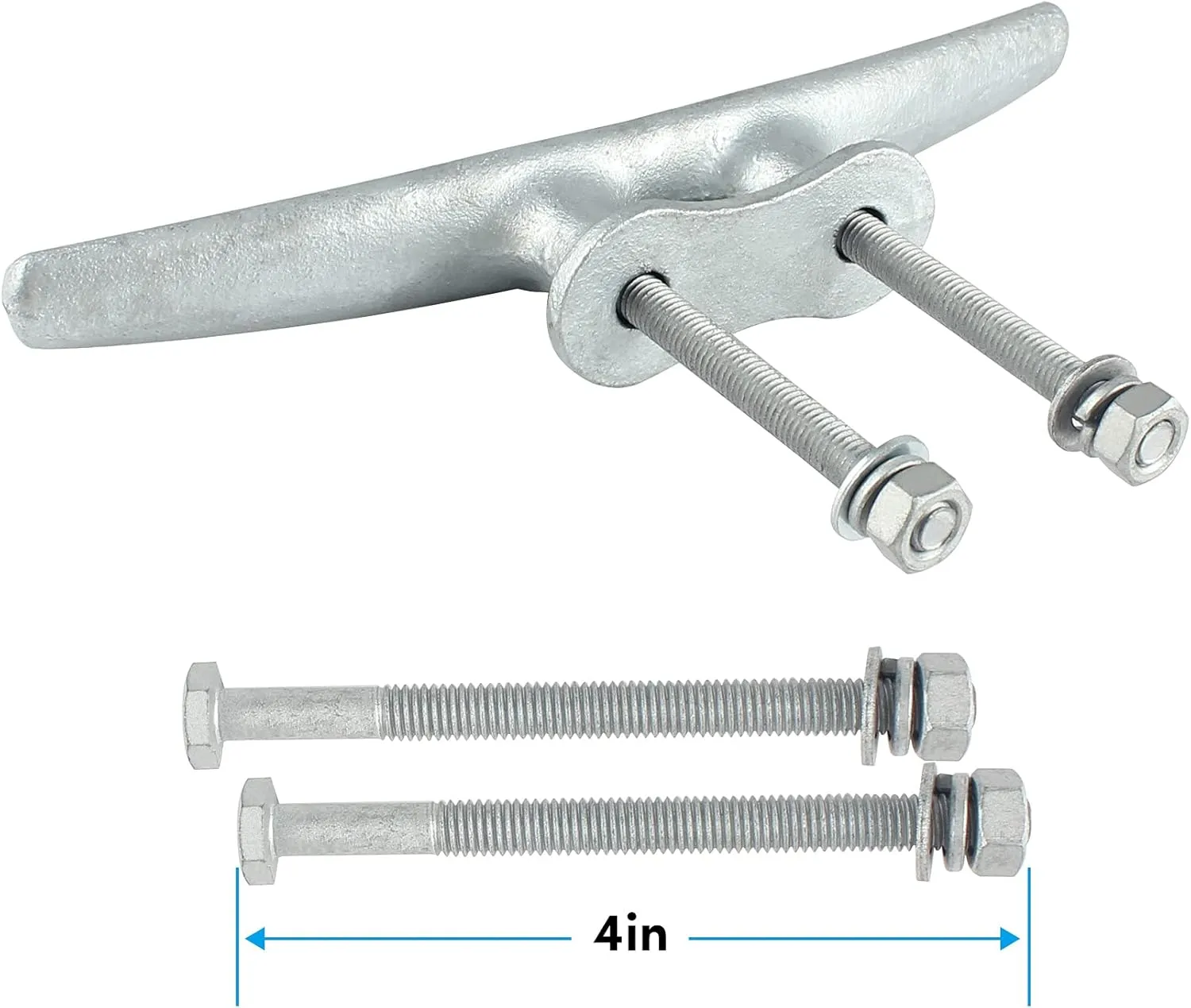 Dock Cleats 4/6/8/10 inch (4 Sizes), Boat Cleats with Hardware, Boat Dock Cleats Rope Cleats, Ideal for Boat Deck Yacht Kayak Dock or Home Decoration（2, 5, 4, 6,10 Pack