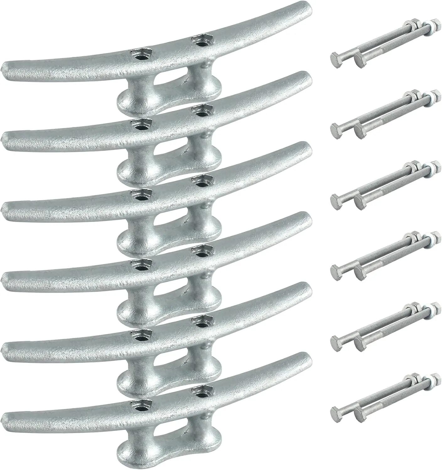 Dock Cleats 4/6/8/10 inch (4 Sizes), Boat Cleats with Hardware, Boat Dock Cleats Rope Cleats, Ideal for Boat Deck Yacht Kayak Dock or Home Decoration（2, 5, 4, 6,10 Pack