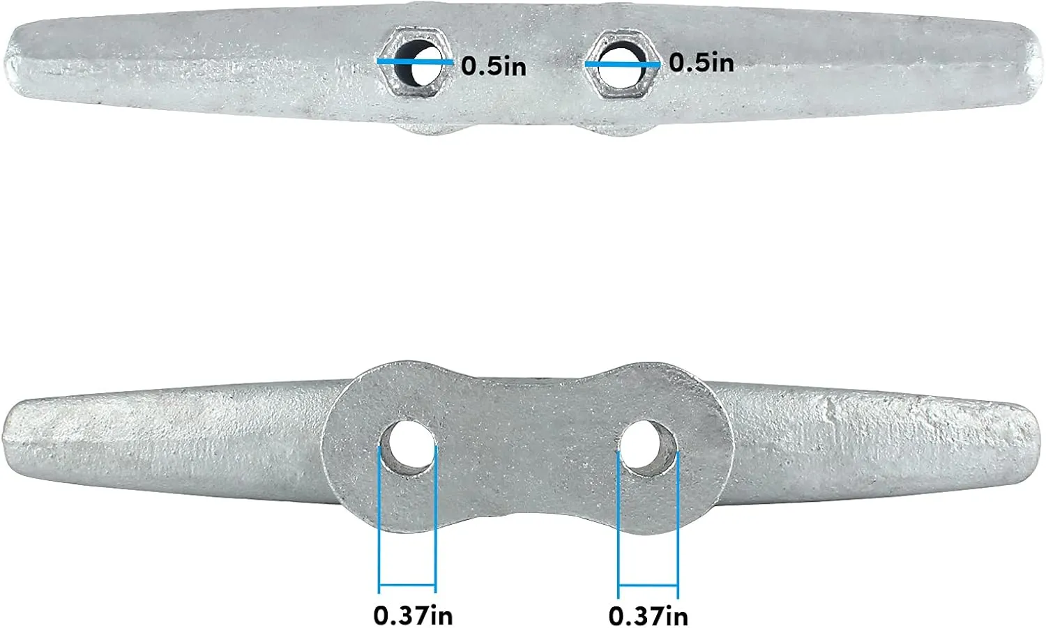 Dock Cleats 4/6/8/10 inch (4 Sizes), Boat Cleats with Hardware, Boat Dock Cleats Rope Cleats, Ideal for Boat Deck Yacht Kayak Dock or Home Decoration（2, 5, 4, 6,10 Pack
