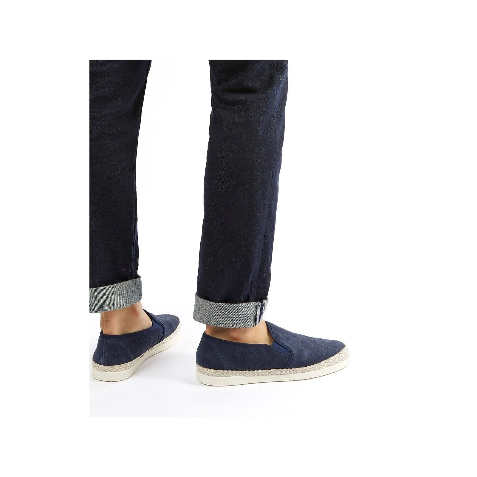 Dune Francisco Suede Men's Navy Trainers