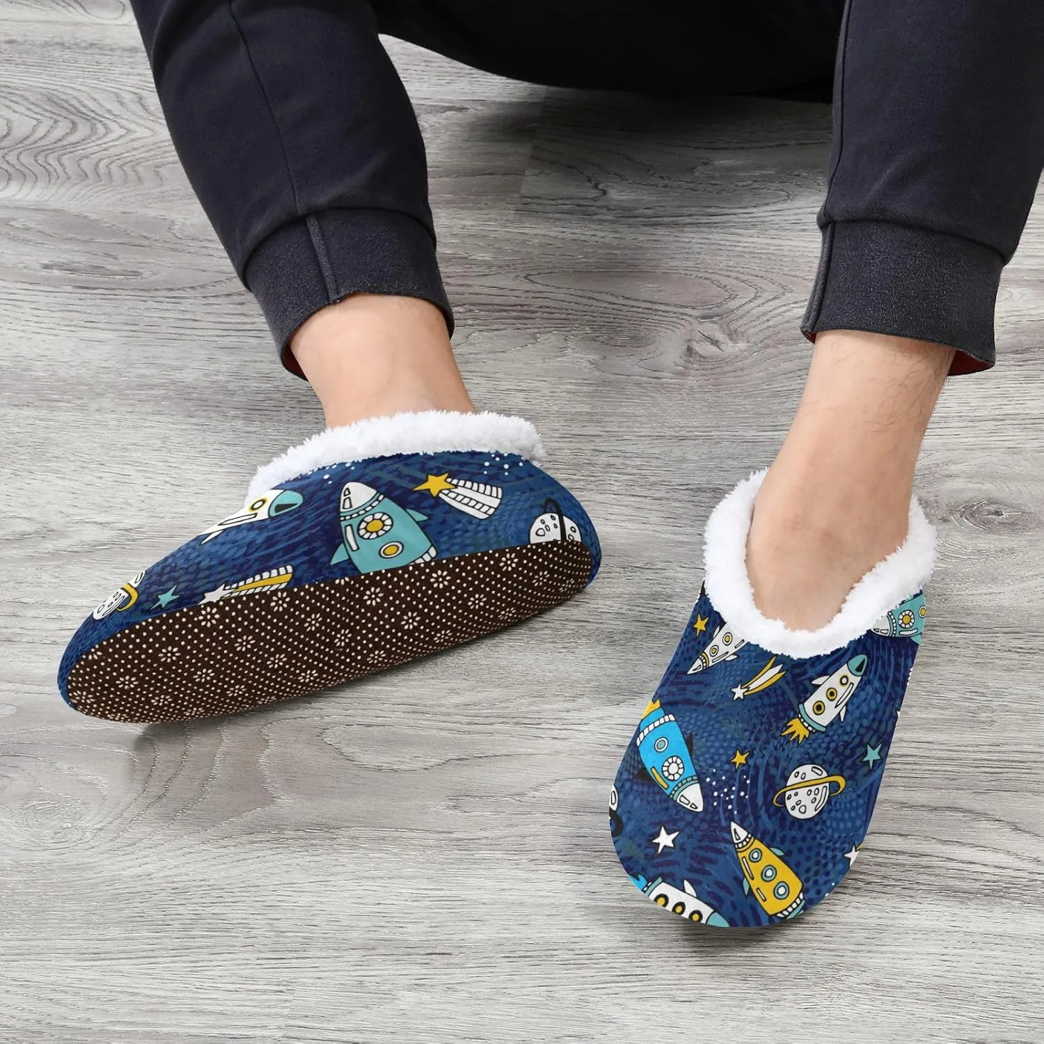 Dussdil Home Winter Slippers Spa Travel House Slipper Soft Memory Foam Slipper Non Slip for Hotel Bedroom Shoes Slippers