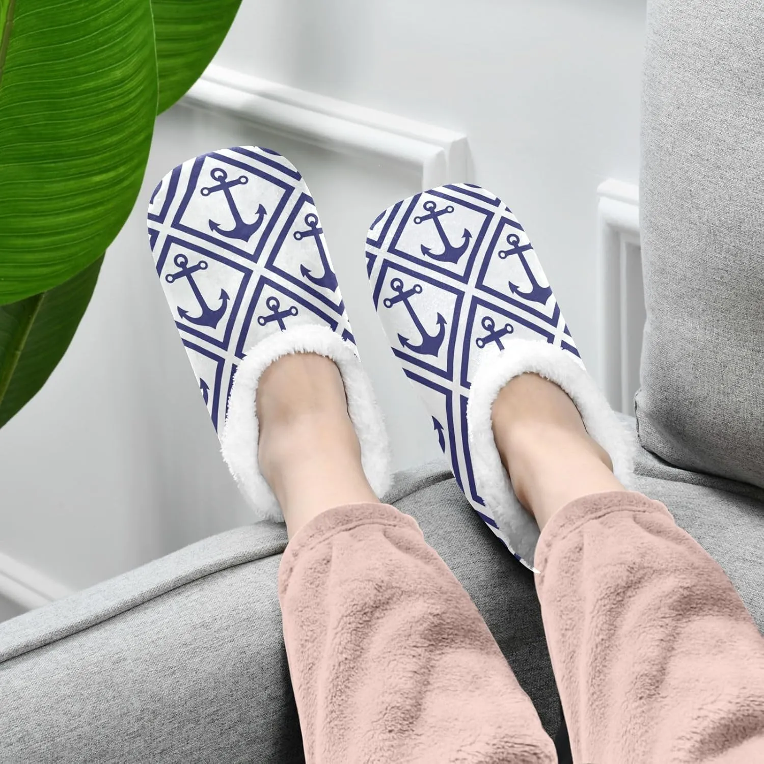 Dussdil Home Winter Slippers Spa Travel House Slipper Soft Memory Foam Slipper Non Slip for Hotel Bedroom Shoes Slippers