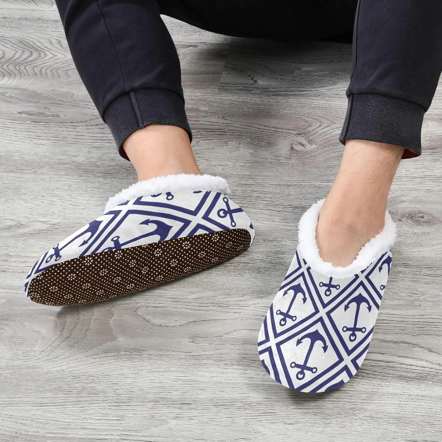 Dussdil Home Winter Slippers Spa Travel House Slipper Soft Memory Foam Slipper Non Slip for Hotel Bedroom Shoes Slippers
