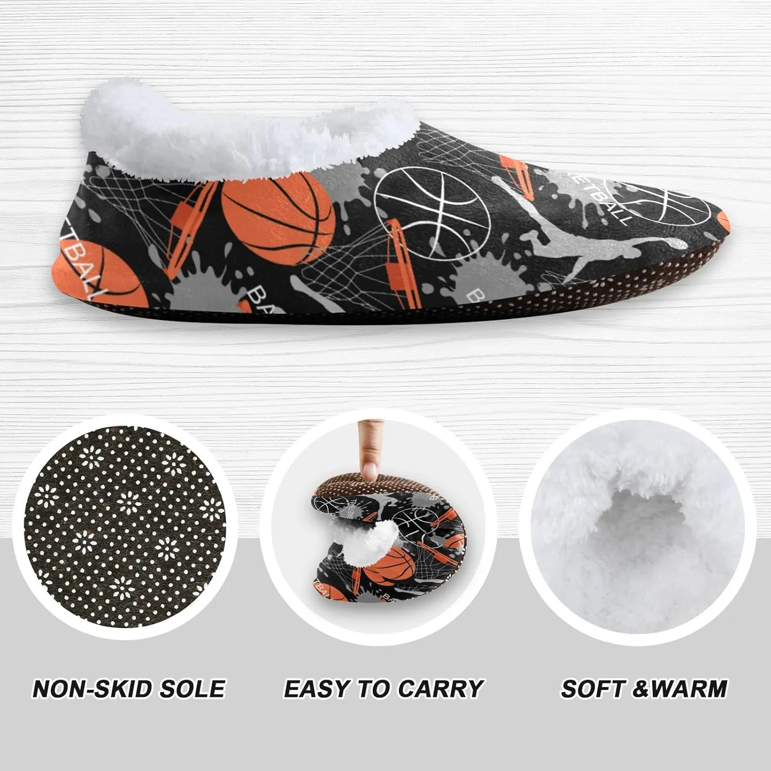 Dussdil Kid's Boy's Girl's Winter Slippers Spa Travel House Slipper Shoes Warm Soft Memory Foam Slipper Non Slip for Guest Home Living Room Bedroom Slippers