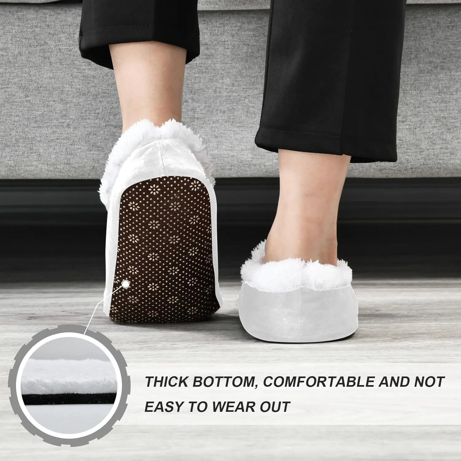 Dussdil Puppy Corgi Rides A Skateboard Home Winter Slippers Spa Travel House Slipper Soft Memory Foam Slipper Non Slip for Women Men Hotel Bedroom Shoes Slippers M