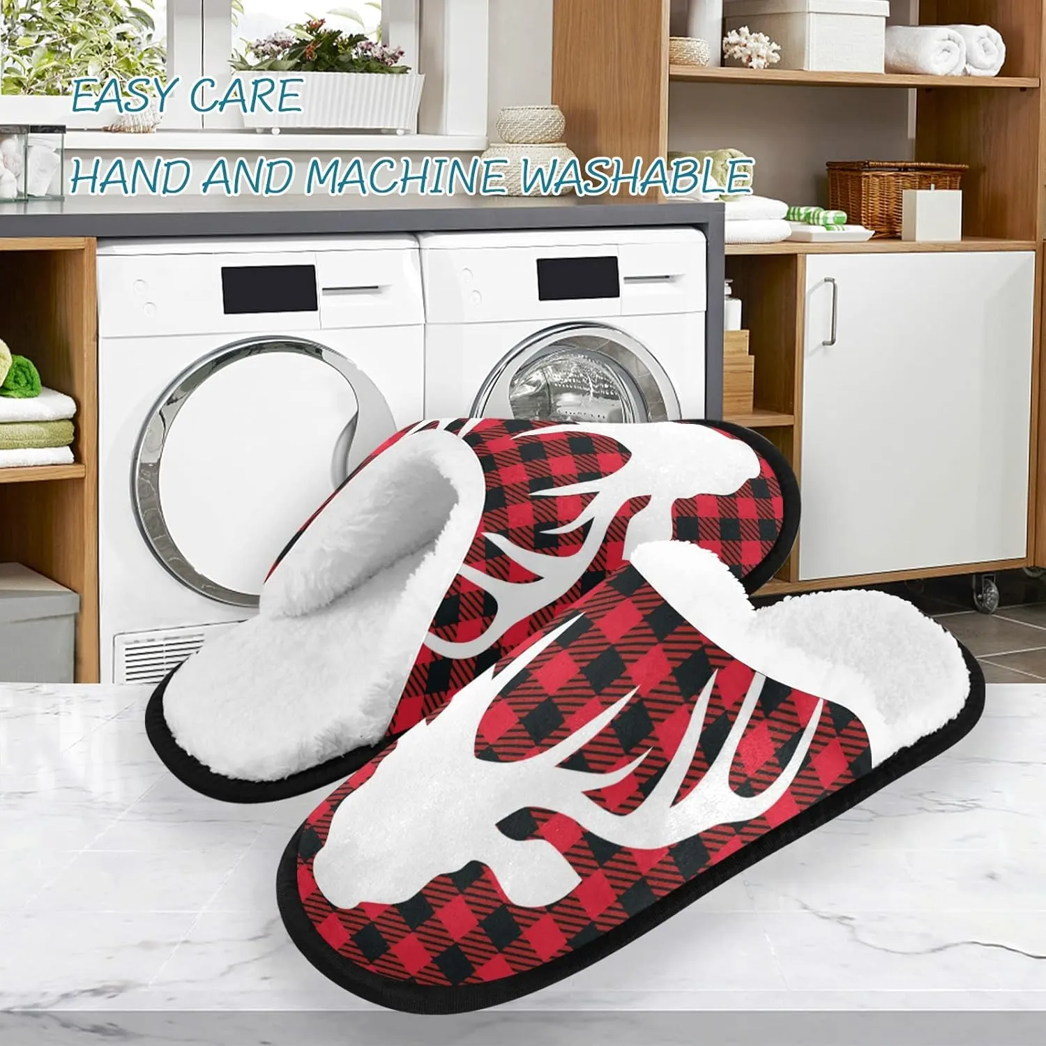 Dussdil Winter Spa Slippers Home House Slippers for Women Men Travel Slipper Soft Memory Foam Slipper Non Slip for Hotel Bedroom Shoes Slippers