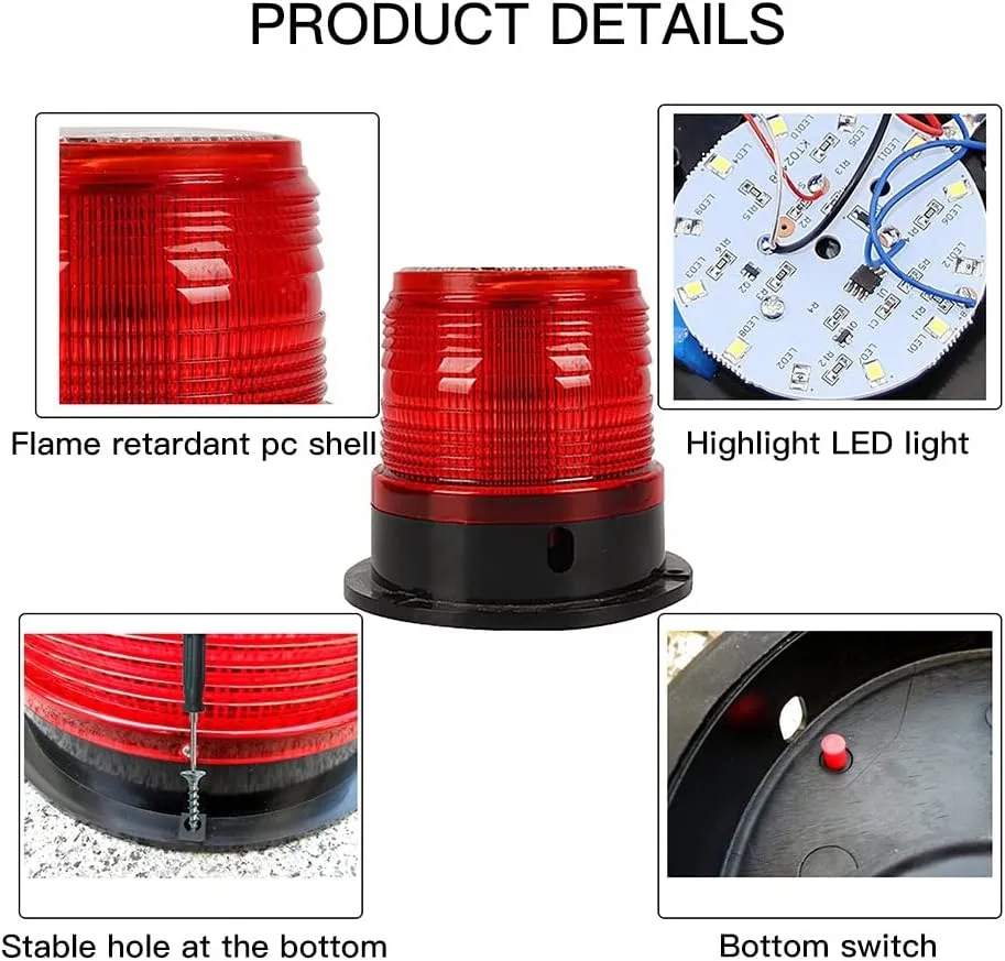 DYK&NX LED Anchor Light of Marine Boat Yacht Navigation with Solar Charging, PC Material, Waterproof and Dustproof for Boat Lights Bow and Stern (Color : Green)