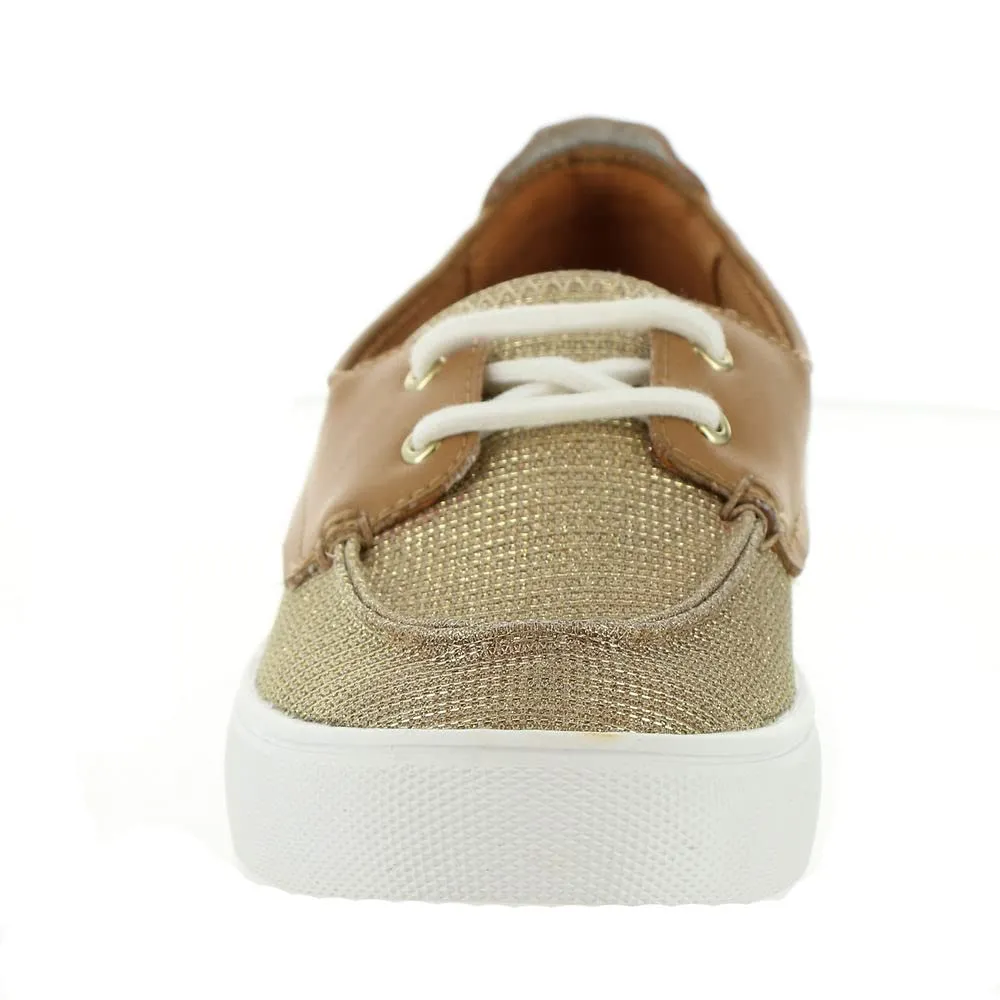 Easy Spirit Women's KELP2 Boat Shoe, Gold, 8