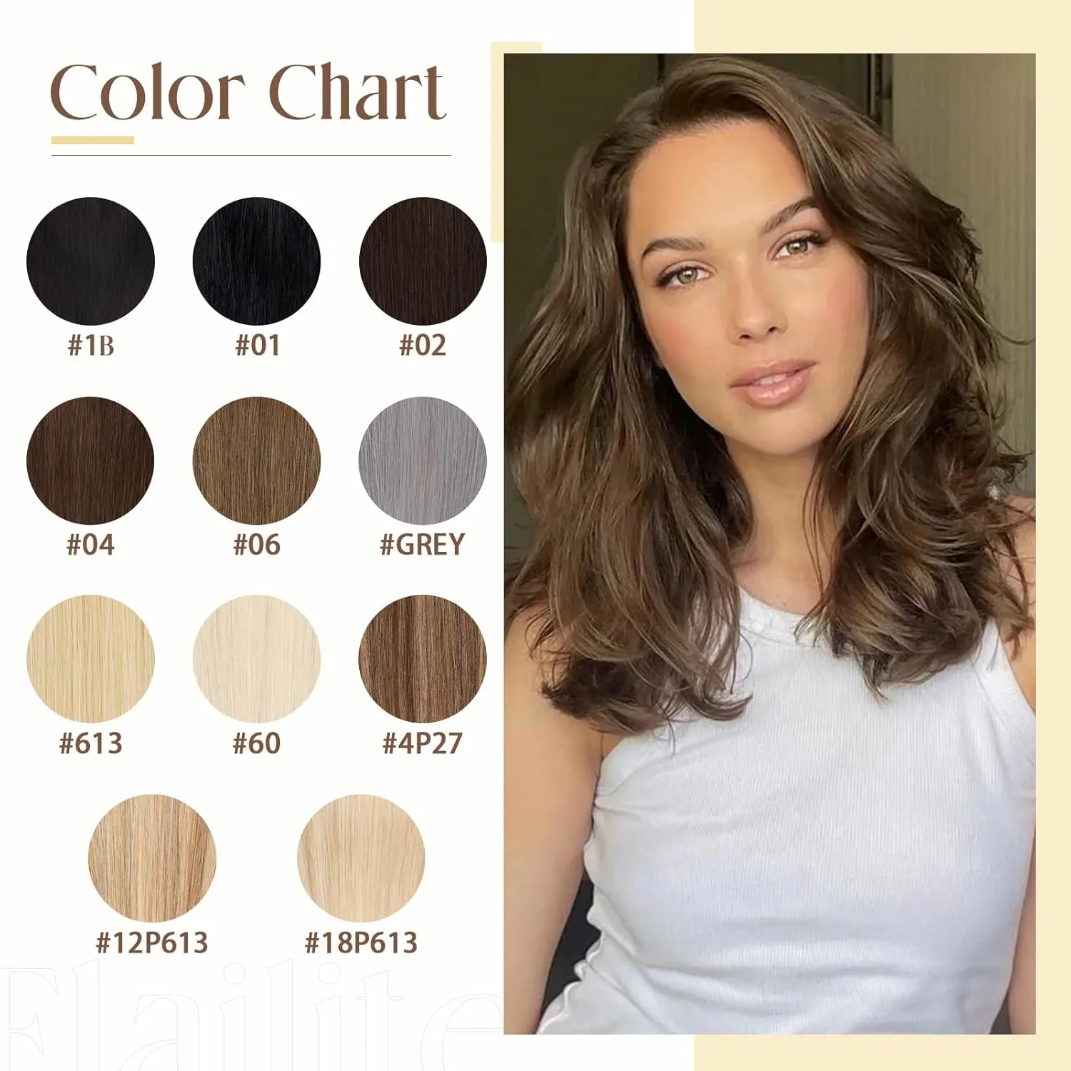 Elailite Human Hair Toppers for Women Real Human Hair Thin 4.7"x3.9" Silk Base Clip in Remy Hairpieces 8 Inch Chocolate Brown