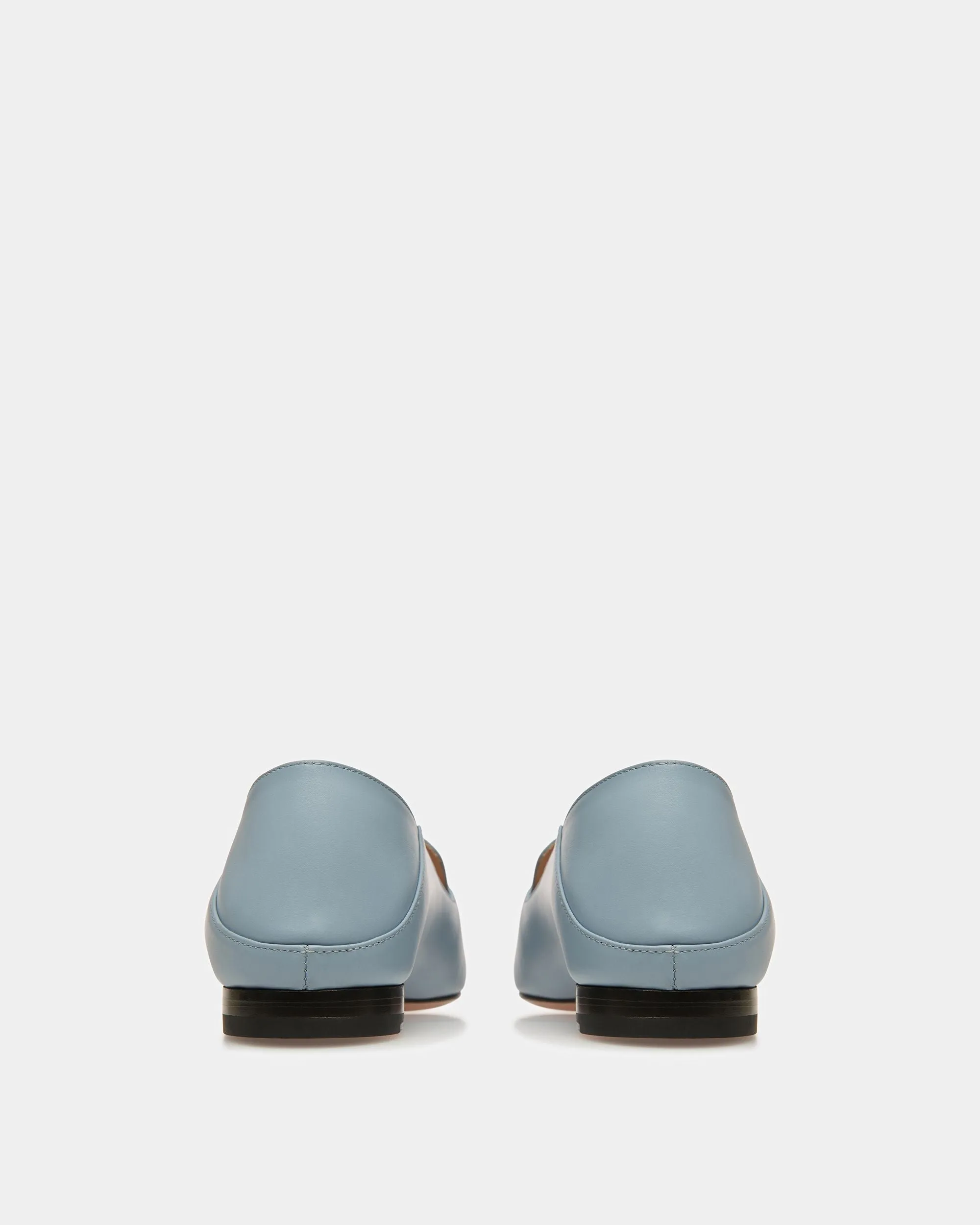 Ellah Leather Loafers In Light Blue