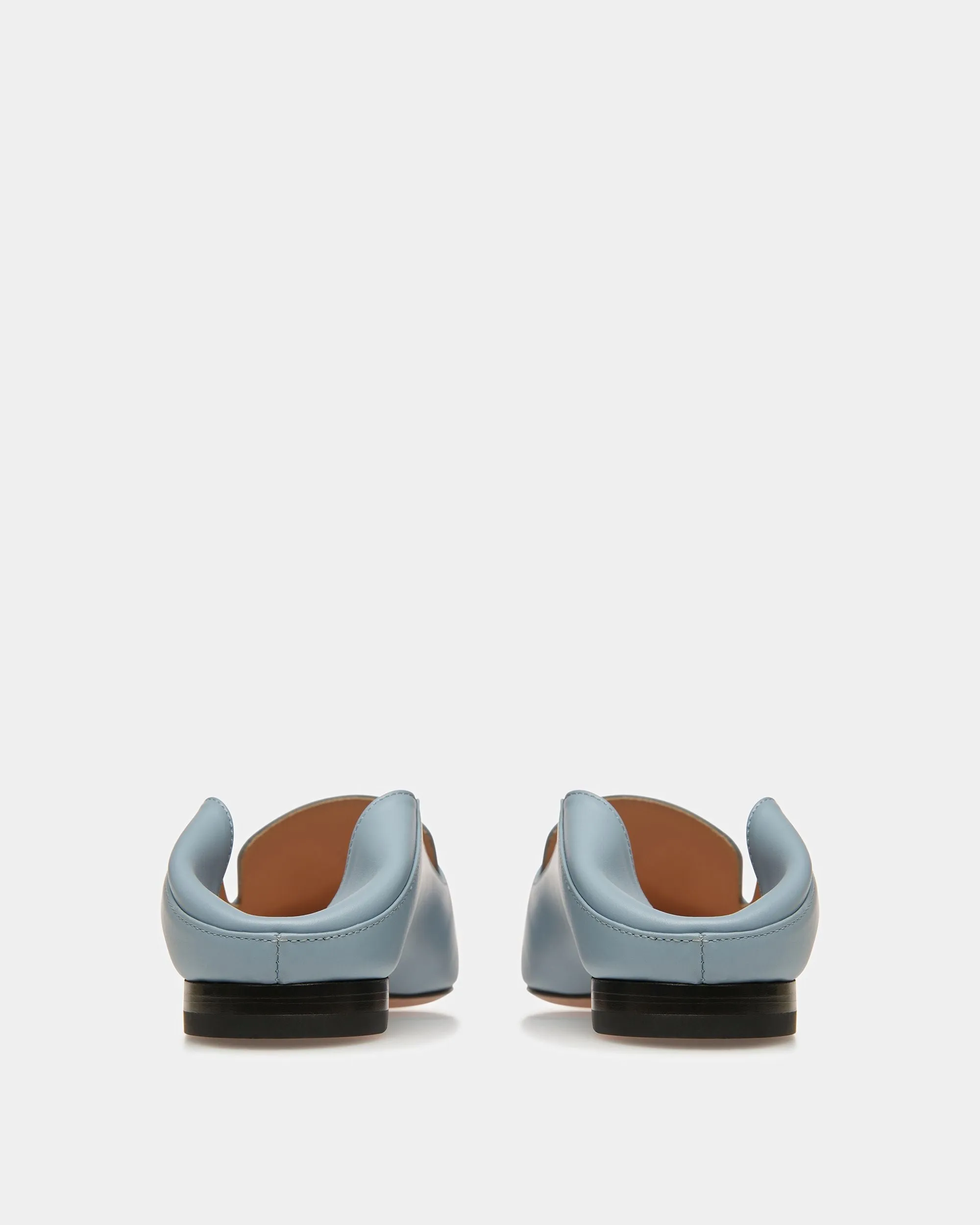 Ellah Leather Loafers In Light Blue