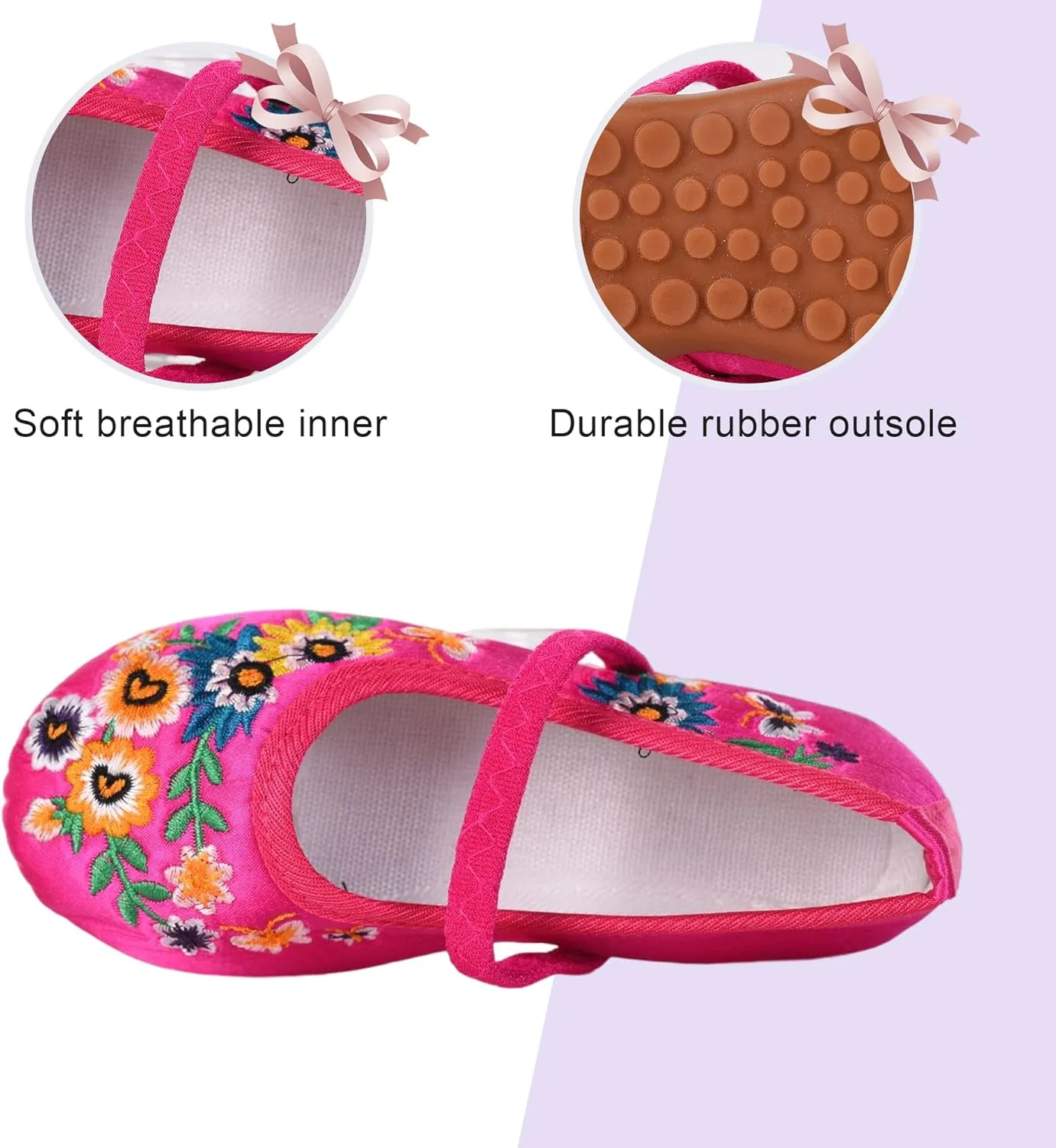 Encanto Mirabel Shoes for Girls Costume Dress up Mary Jane Ballet Cosplay Flat Shoes