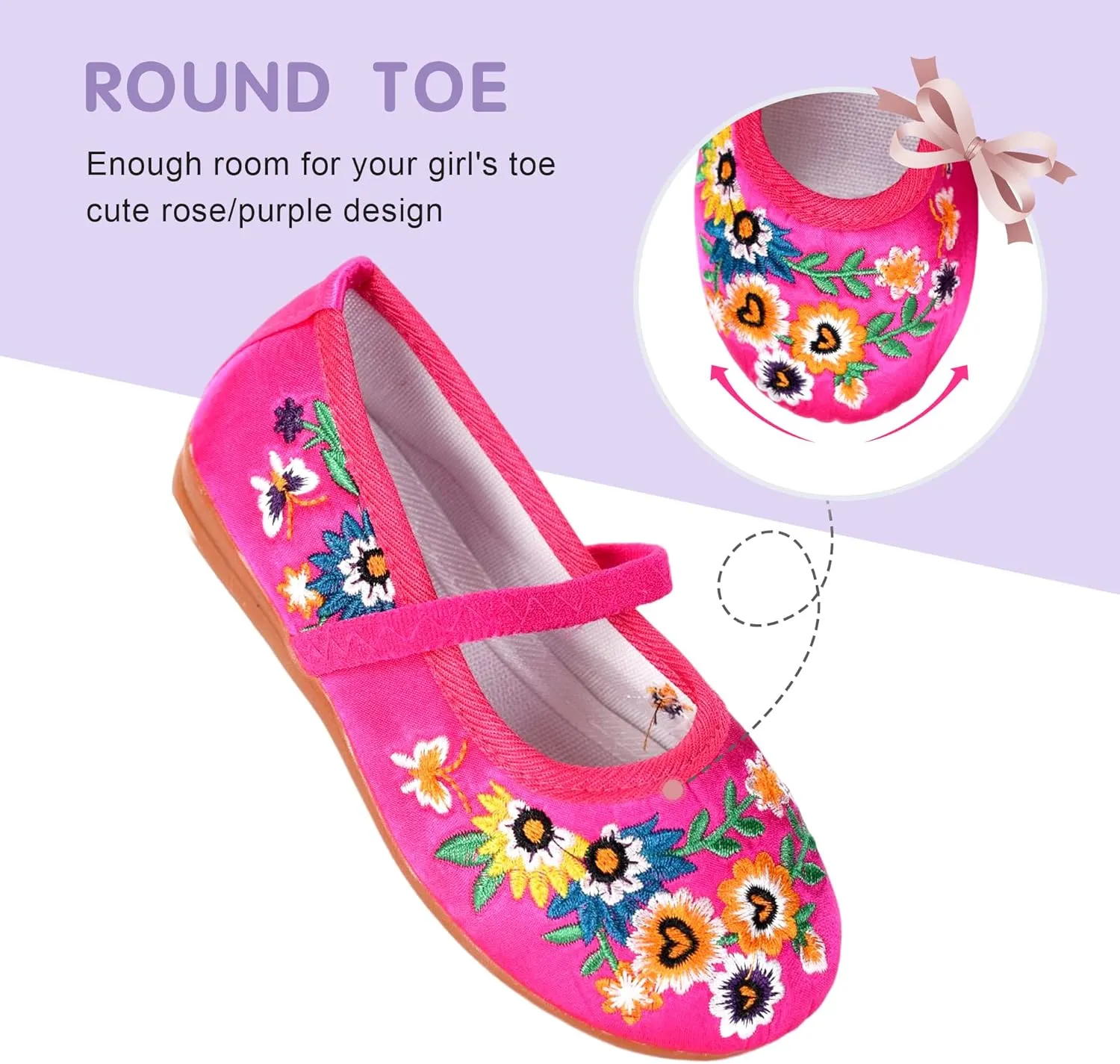 Encanto Mirabel Shoes for Girls Costume Dress up Mary Jane Ballet Cosplay Flat Shoes