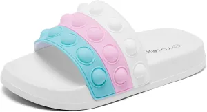 Engtoy Kid Boys Girls Slides Sandals For Kid Unisex Child Slippers Lightweight Non-slip Open Toe Comfy Shower Beach Funny Slide Sandals