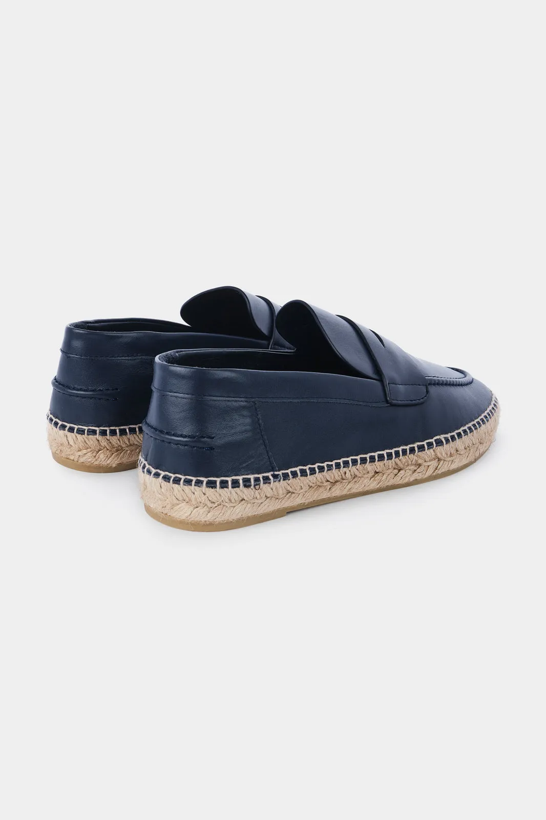 Espadrille en cuir - Marine