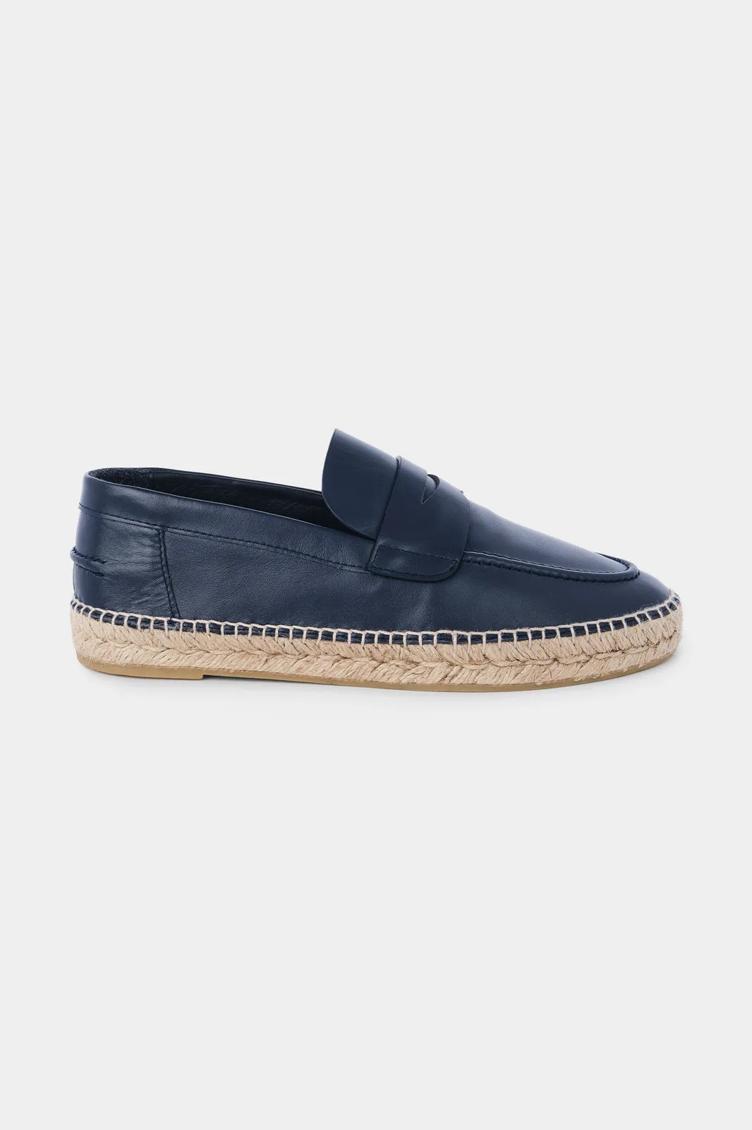 Espadrille en cuir - Marine