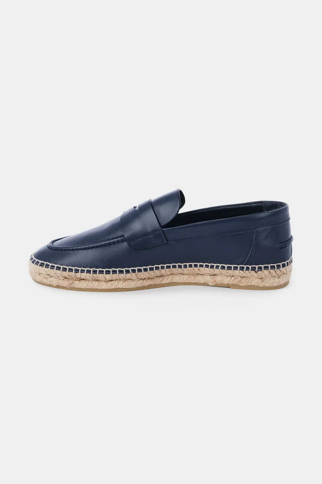 Espadrille en cuir - Marine