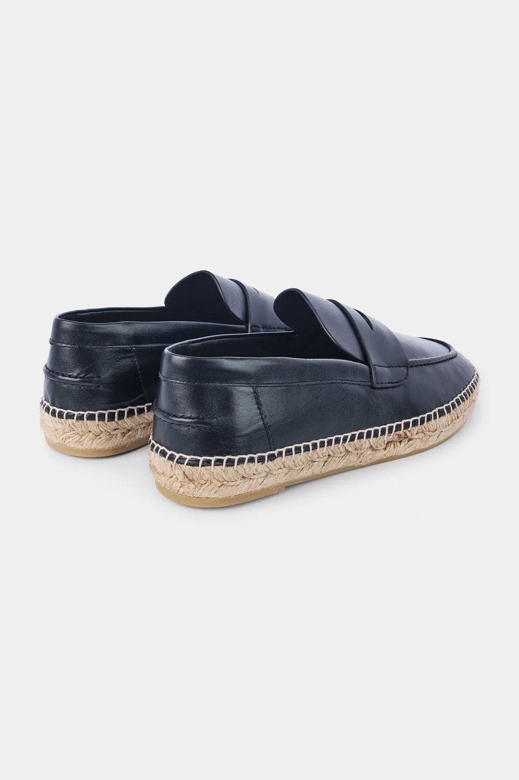 Espadrille en cuir - Noir
