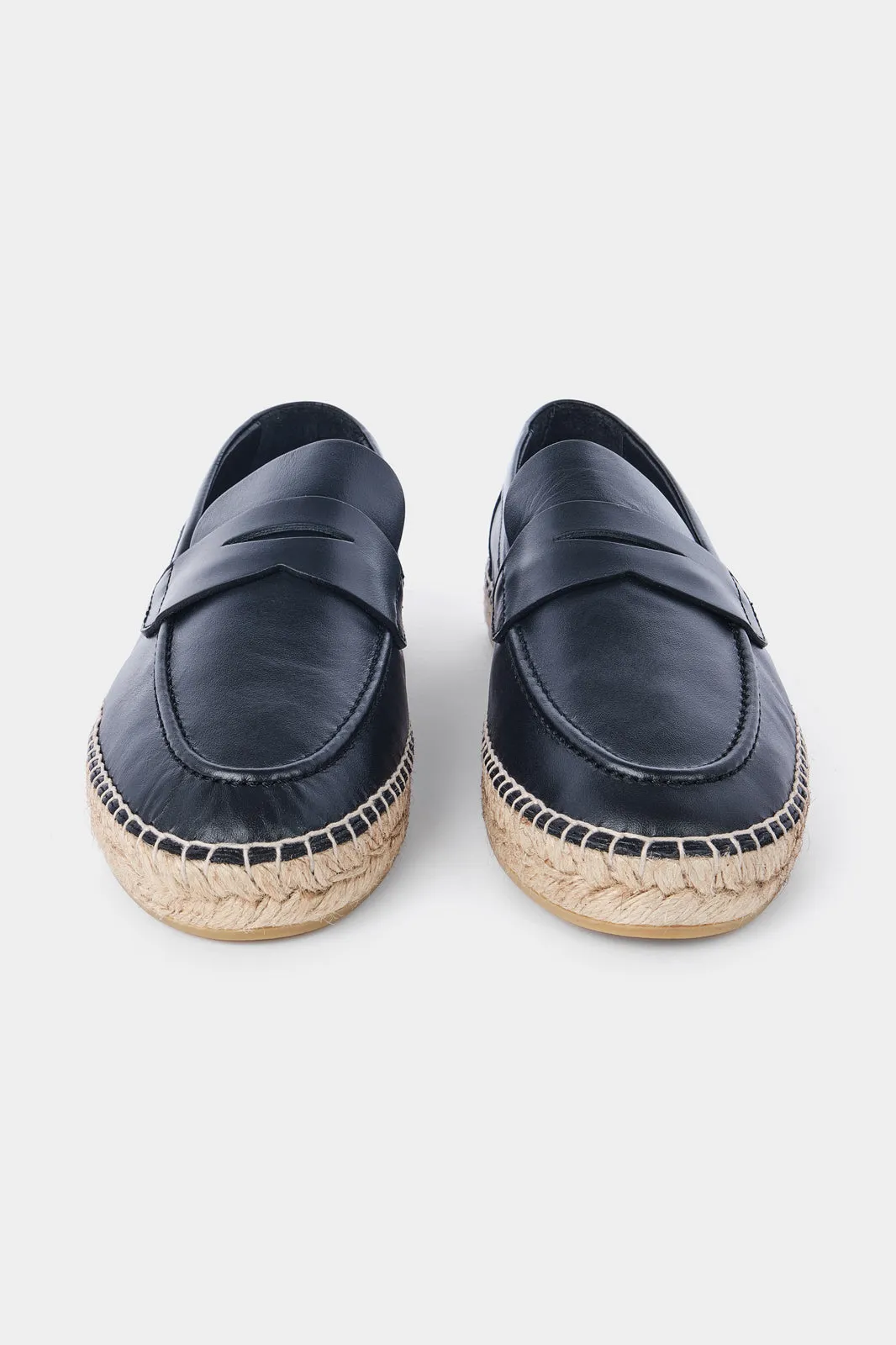Espadrille en cuir - Noir