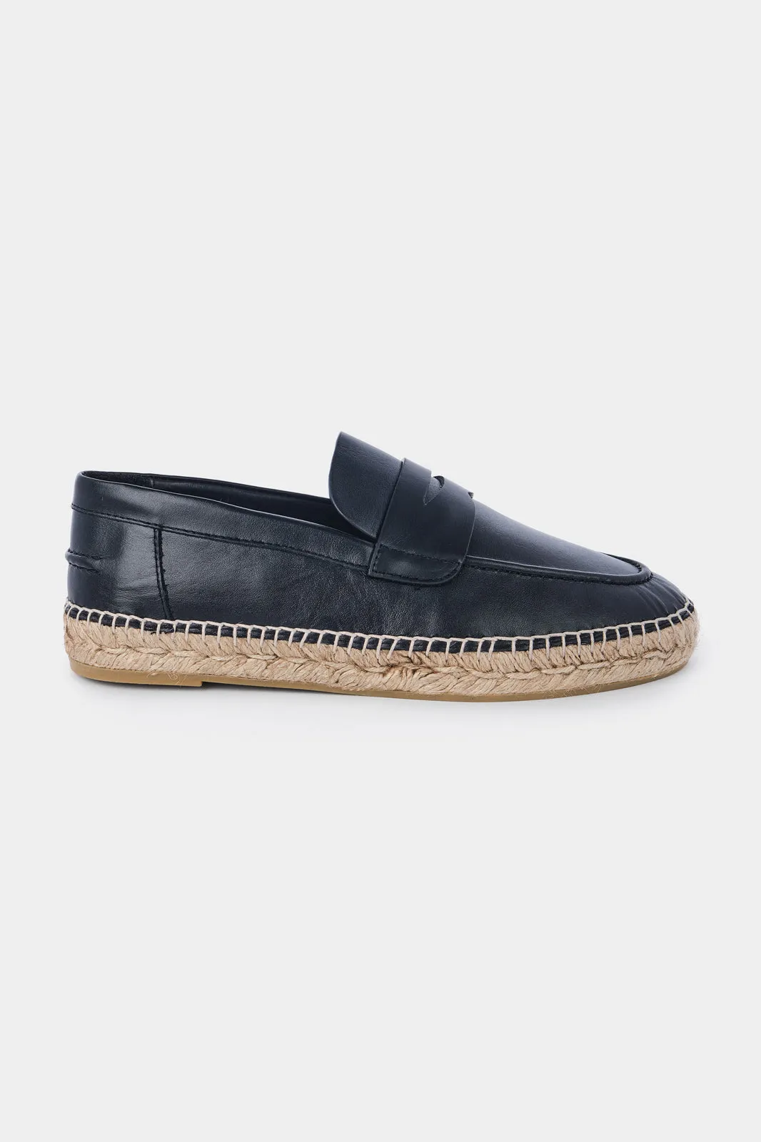 Espadrille en cuir - Noir