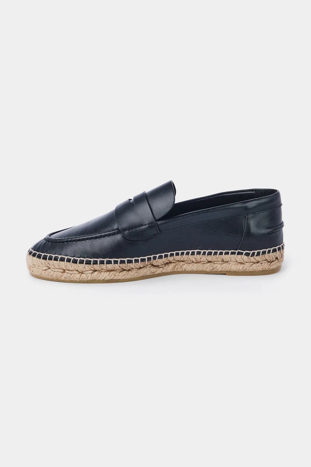 Espadrille en cuir - Noir