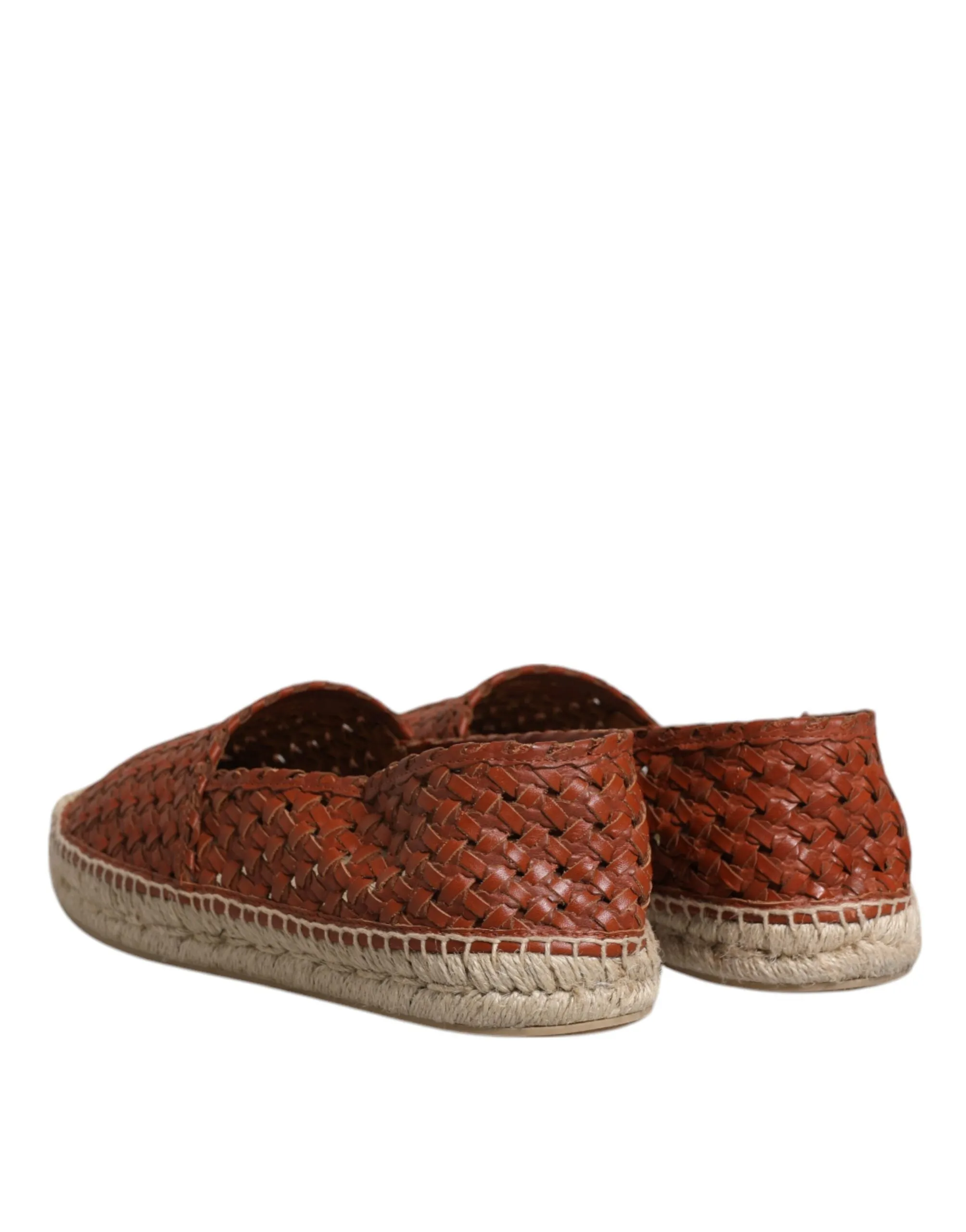 Espadrille Maroon Woven Leather Shoes Men Gabbana High-value & Sustainable Dolce
