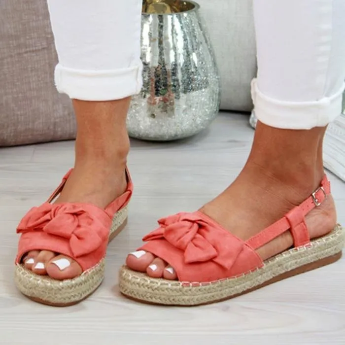 Espadrille Platform Buckle Sandals