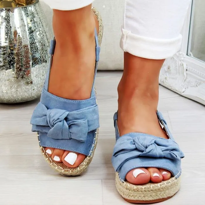 Espadrille Platform Buckle Sandals