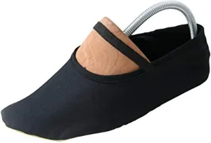 Eurythmy Gymnastic Cotton Shoes for Toddlers and Kids with Non-Slip Rubber Sole - Designed for Waldorf Schools - Suitable for Ballet, Dance, Trampoline, Deadlift EU-24 (Toddler 8, Black)